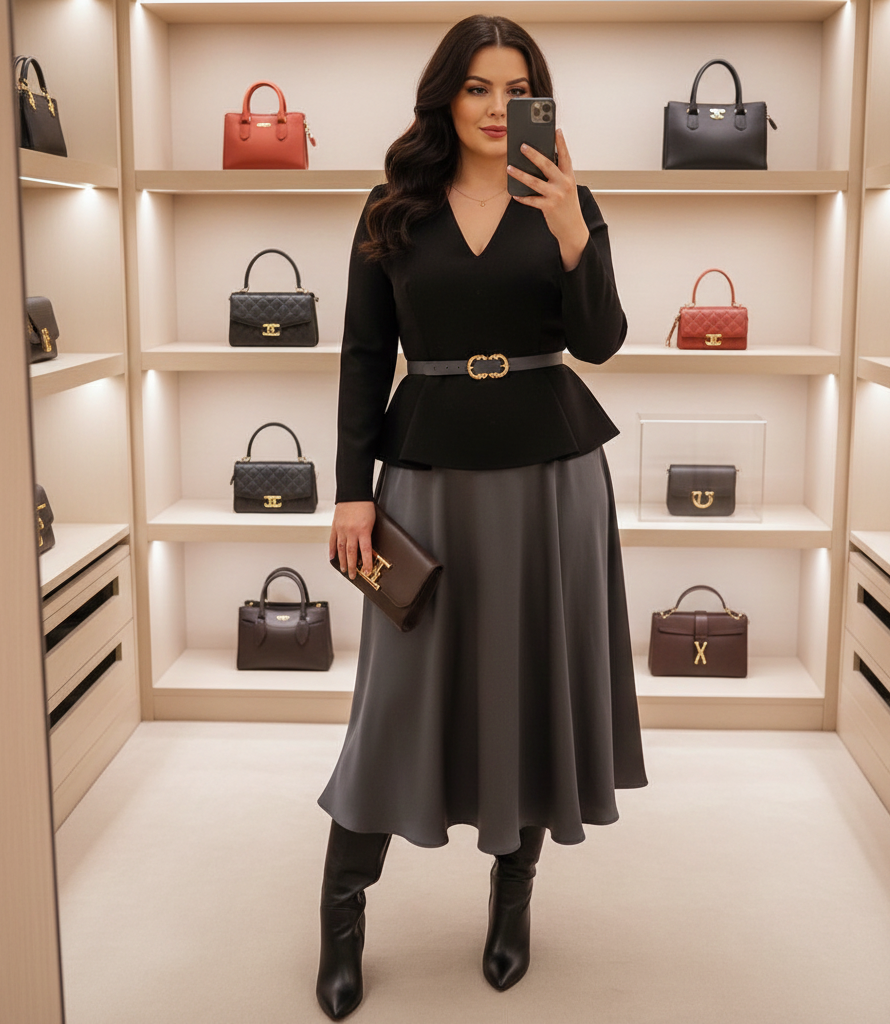 plus size winter office outfits